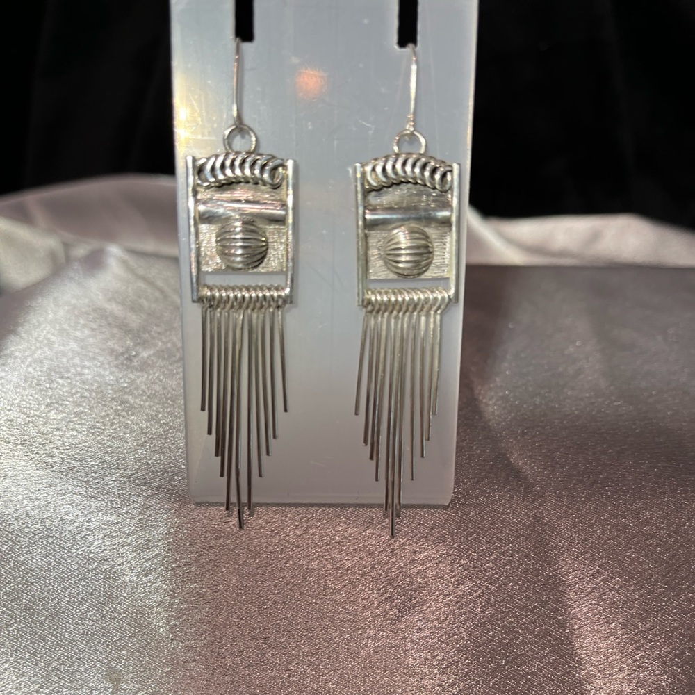 NWT Sterling Silver Dangle Designer Earrings